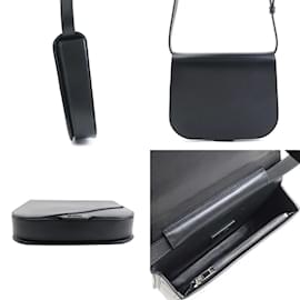 Christian Dior-Christian Dior Black Leather Shoulder Bag-Black