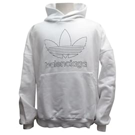 Balenciaga-NINE HOODIE SWEATSHIRT WITH HOOD BALENCIAGA X ADIDAS TREFOIL 712396 T L 52-White