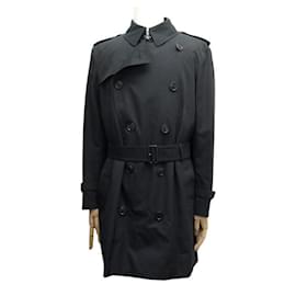 Burberry-BURBERRY COURT WIMBLEDON 8015237 WATERPROOF BELT 52 L TRENCH COAT-Black