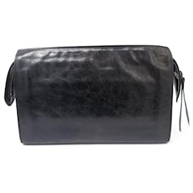 Balenciaga-NEUF SAC BALENCIAGA POCHETTE DE VOYAGE A MAIN 213682 EN CUIR TRAVEL POUCH-Marron