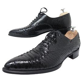 CHRISTIAN LOUBOUTIN CHURK RICHELIEU PYTHONLEDER SCHWARZ 43.5 SCHUHE Schwarz