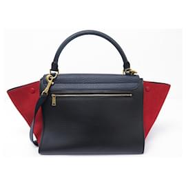 Céline-NINE CELINE TRAPEZE MM 169543ZTB GRAINED LEATHER TRICOLORE HAND BAG-Multiple colors