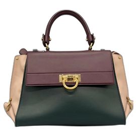 Bolsa de mão Sofia em couro Salvatore Ferragamo Multicor