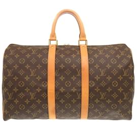 Louis Vuitton-Louis Vuitton Keepall 45 Monogram Boston Bag-Brown