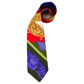 Gianni Versace-Vintage 90s silk tie by Atelier Versace-Multiple colors