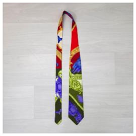 Gianni Versace-Vintage 90s silk tie by Atelier Versace-Multiple colors