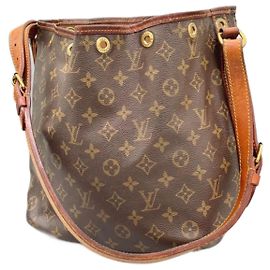 Borsa Louis Vuitton Petit Noe Monogram Canvas Marrone Marrone