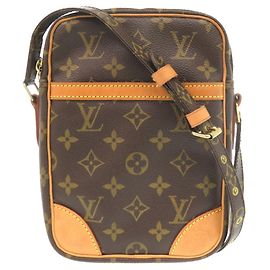 Louis Vuitton Danube Monogram Schultertasche Braun Monogramm