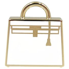 Hermès Hermes Curiosite Kelly Gold Charm Pendant White Golden