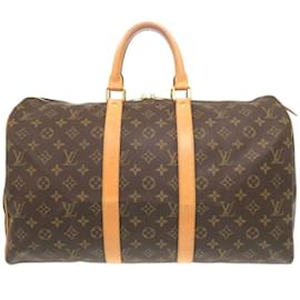 Louis Vuitton-Louis Vuitton Keepall 45 Monogram Boston Bag-Brown