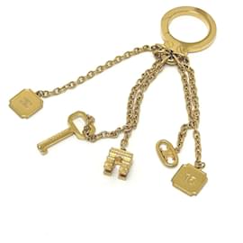 Céline-Celine Gold Plated Keyring-Golden