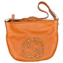 Gucci Small Leather Handbag Orange Orange