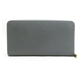 Céline-Celine Gray Leather Coin Purse-Brown