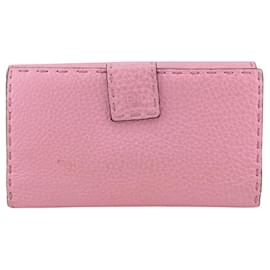 Fendi-Fendi Peekaboo Selleria Long Wallet-Pink