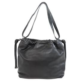 Michael Kors-MICHAEL Michael Kors Black Leather Shoulder Bag-Black