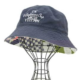 Louis Vuitton-Louis Vuitton Damier Flags Reversible Bucket Hat-White,Red,Navy blue