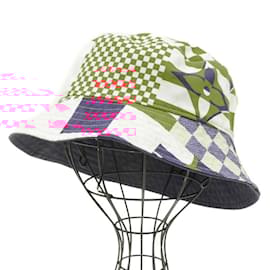 Louis Vuitton-Louis Vuitton Damier Flags Reversible Bucket Hat-White,Red,Navy blue