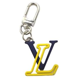 Louis Vuitton-Louis Vuitton Porto Cle Tab LV Line Keychain MP3018-Silvery,Blue,Yellow
