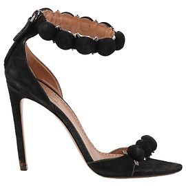 Alaïa Bombe sandals black suede 11 cm heel Black