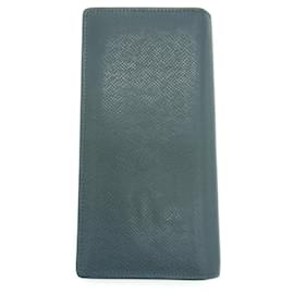 Louis Vuitton-Louis Vuitton Taiga Portefeuille Brazza Noir-Black