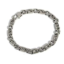 Fendi-Fendi Men's Orlock Bracelet in Silver-Other