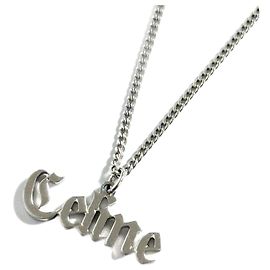 Céline Celine Men's Gothic Logo Necklace Pendant Other