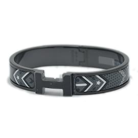 Hermès-Hermes Enamel Bracelet Click HH Bandana So Black Grand Classic-Other