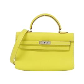 Hermès-Hermes Kelly Tiny Handbag in Lime-Golden