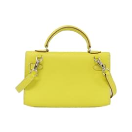 Hermès-Hermes Kelly Tiny Handbag in Lime-Golden