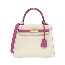 Hermès-Hermes Kelly 25cm Handbag in Rose Purple-Purple