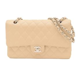 Chanel-Chanel Matelasse W Flap Chain Shoulder Bag-Beige