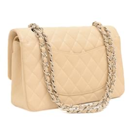 Chanel-Chanel Matelasse W Flap Chain Shoulder Bag-Beige