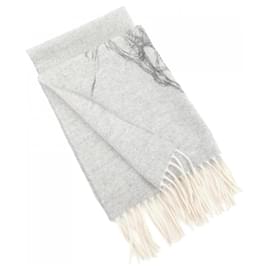 Hermès-Hermes Cashmere Shawl Scarf-Brown