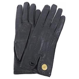 Hermès-Hermes Black Warm Gloves-Black