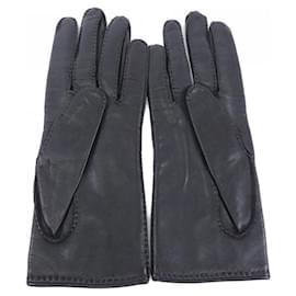 Hermès-Hermes Black Warm Gloves-Black