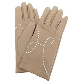 Hermès-Hermes Beige Warm Gloves-Beige