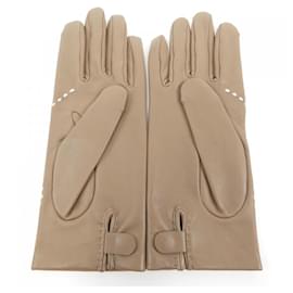Hermès-Hermes Beige Warm Gloves-Beige