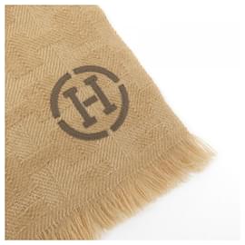 Hermès-Hermes Cashmere Stole-Beige