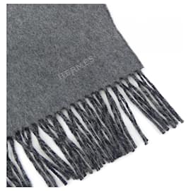 Hermès-Hermes Cashmere Shawl in Gray-Brown
