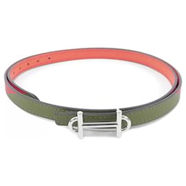 Hermès-Hermes Reversible Red Belt-Red