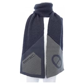 Hermès-Hermes Cashmere Shawl-Brown,Black