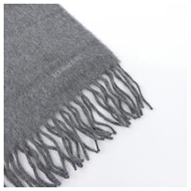 Hermès-Hermes Gray Cashmere Shawl-Brown