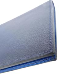 Hermès-Hermes MC2 Fleming Jungle Long Wallet-Blue