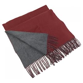 Hermès-Hermes Cashmere Shawl-Brown,Red
