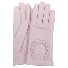 Hermès-Hermes Pink Warm Gloves-Pink