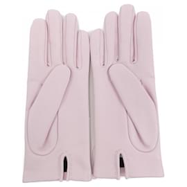Hermès-Hermes Pink Warm Gloves-Pink
