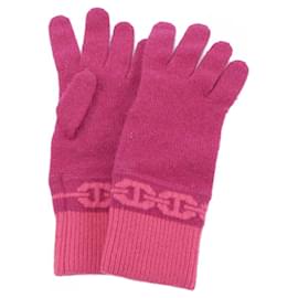 Hermès-Hermes Pink Cashmere Gloves-Pink