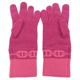 Hermès-Hermes Pink Cashmere Gloves-Pink