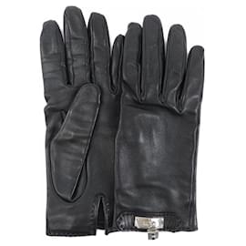 Hermès-Hermes Black Warm Gloves-Black