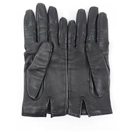 Hermès-Hermes Black Warm Gloves-Black